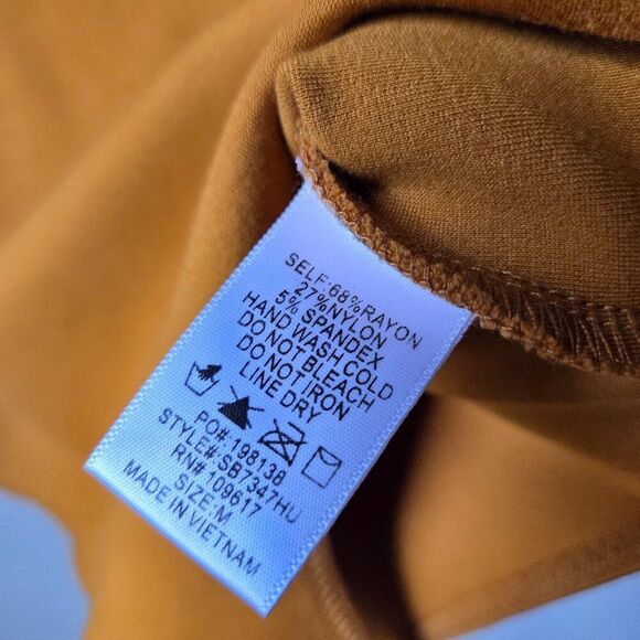 LIKE NEW SHINESTAR SCOOP NECK MUSTARD TANK BODYSUIT SIZE M - Picture 12 of 14